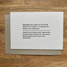 Load image into Gallery viewer, Definition Wedding Best Man | Definition Print