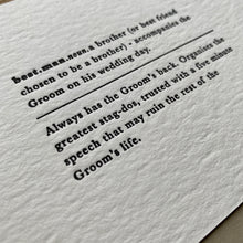 Load image into Gallery viewer, Definition Wedding Best Man | Definition Print