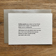 Load image into Gallery viewer, Definition Wedding Bridesmaid | Definition Print