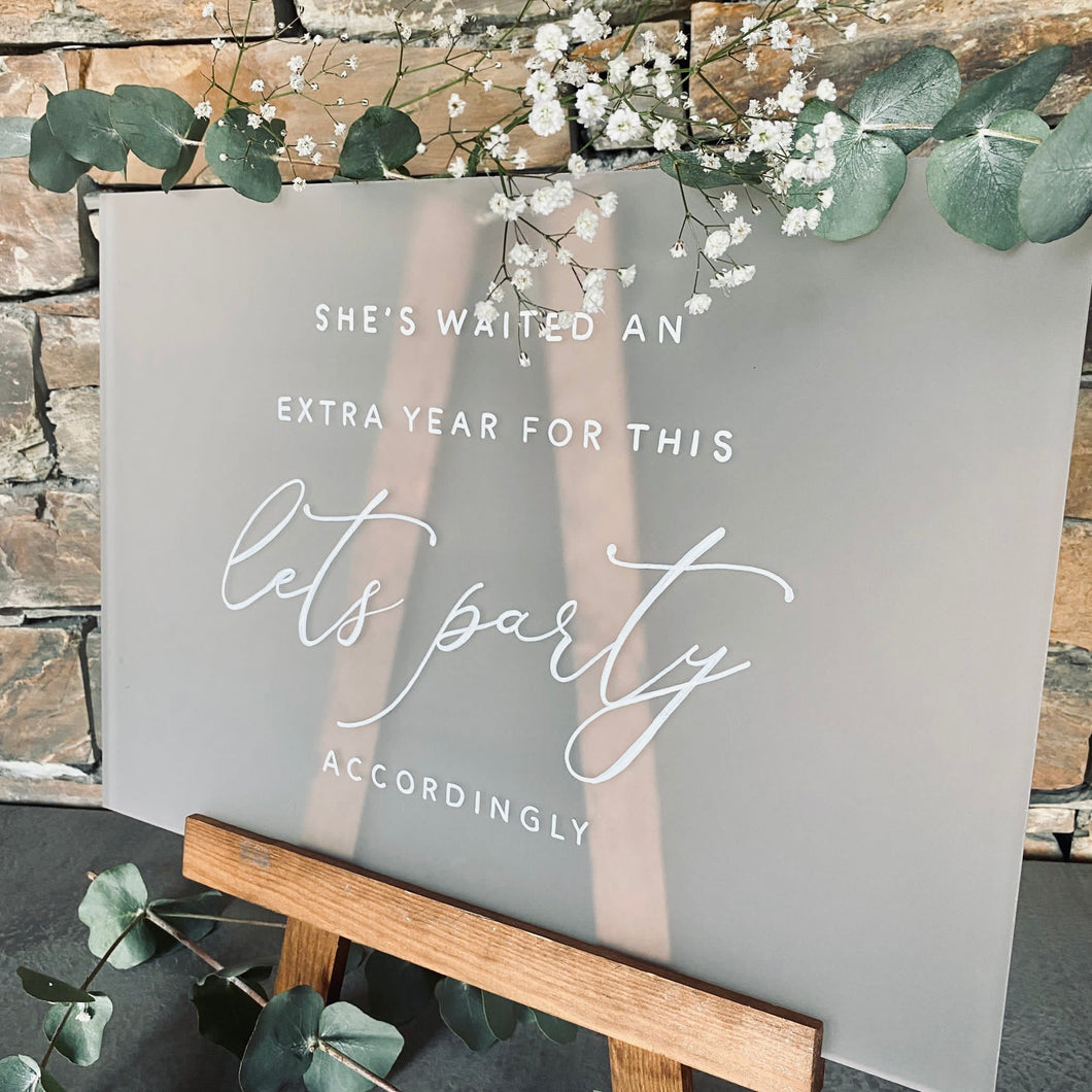 Bespoke A3 Frosted Sign | Hand Painted