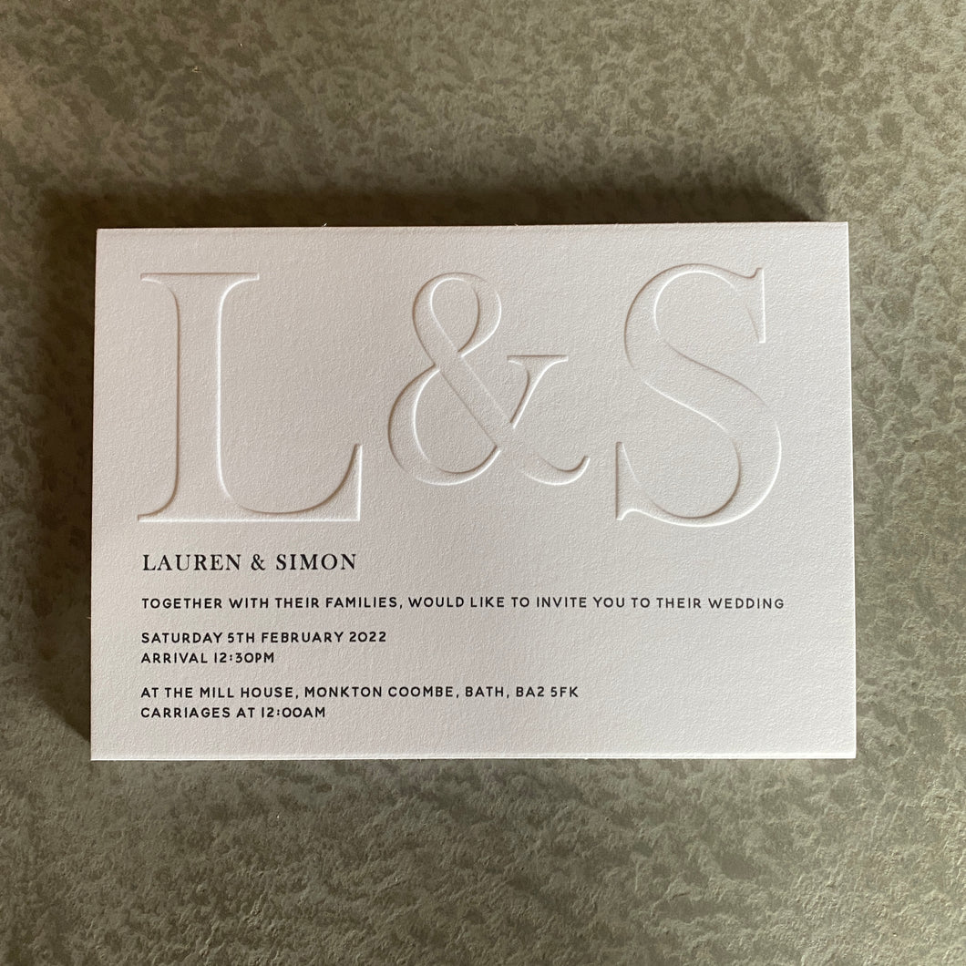 2. Rock Embossed | Invitation