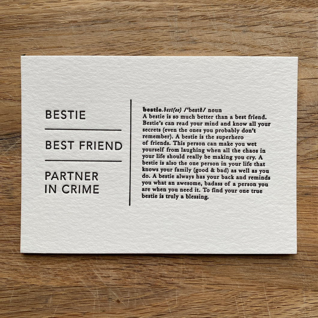 Definition Bestie | Definition Print